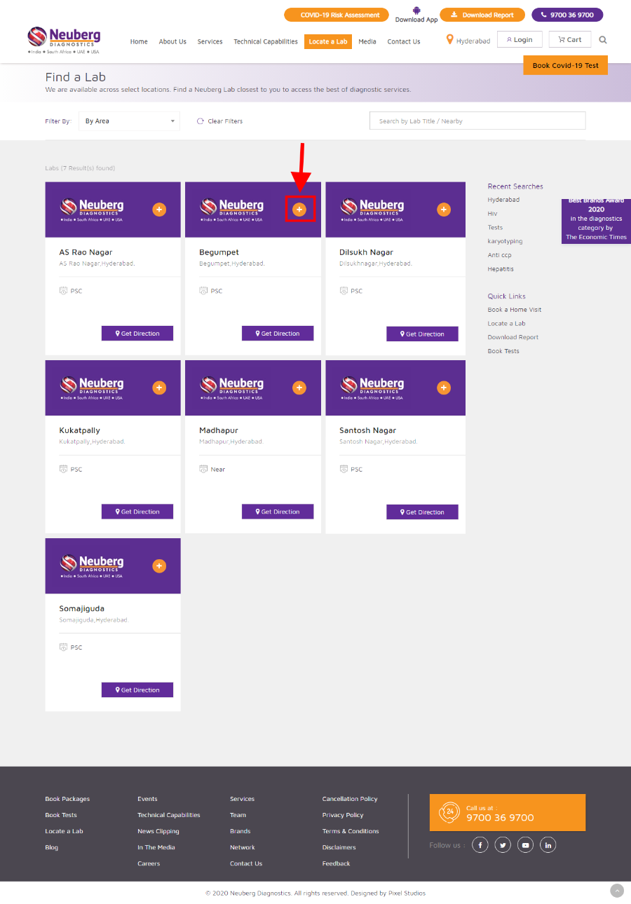 Steps to book lab visit appointment from Supratech Micropath Laboratory