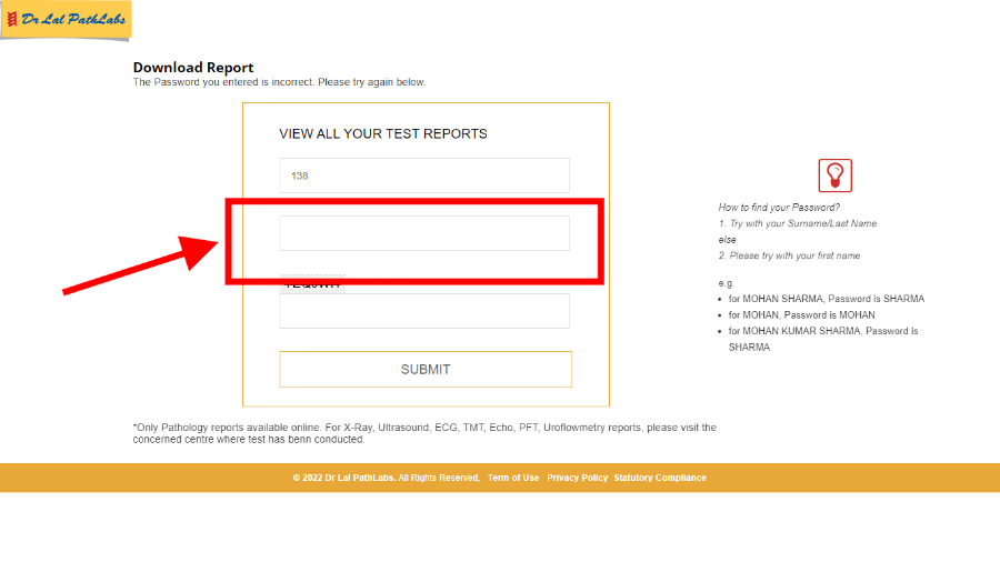 Download Reports from Dr Lal Pathlabs