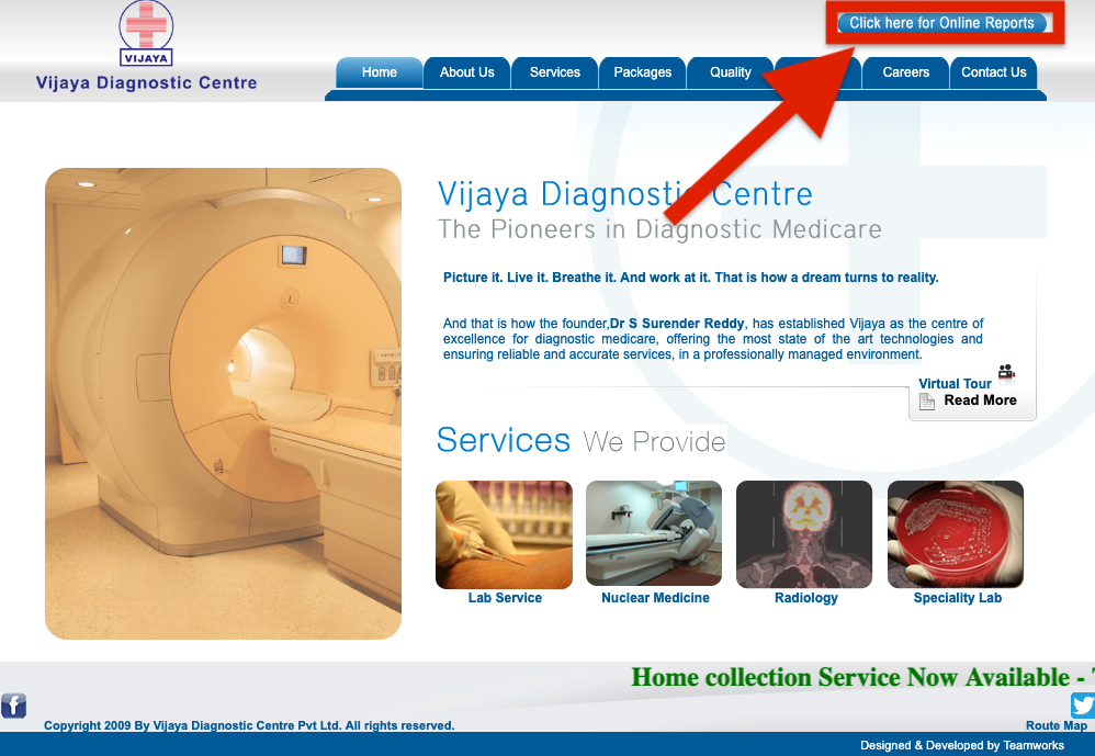Download Reports from Vijaya Diagnostics